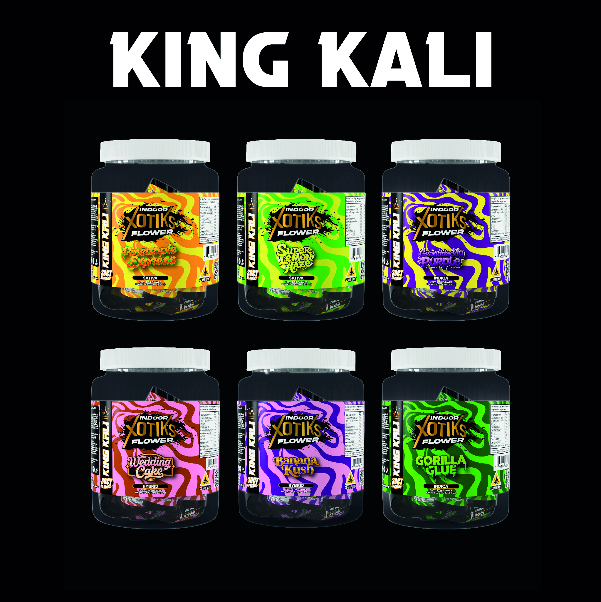 King Kali 2g Pre Packaged Thcp 30ct Display Jar
